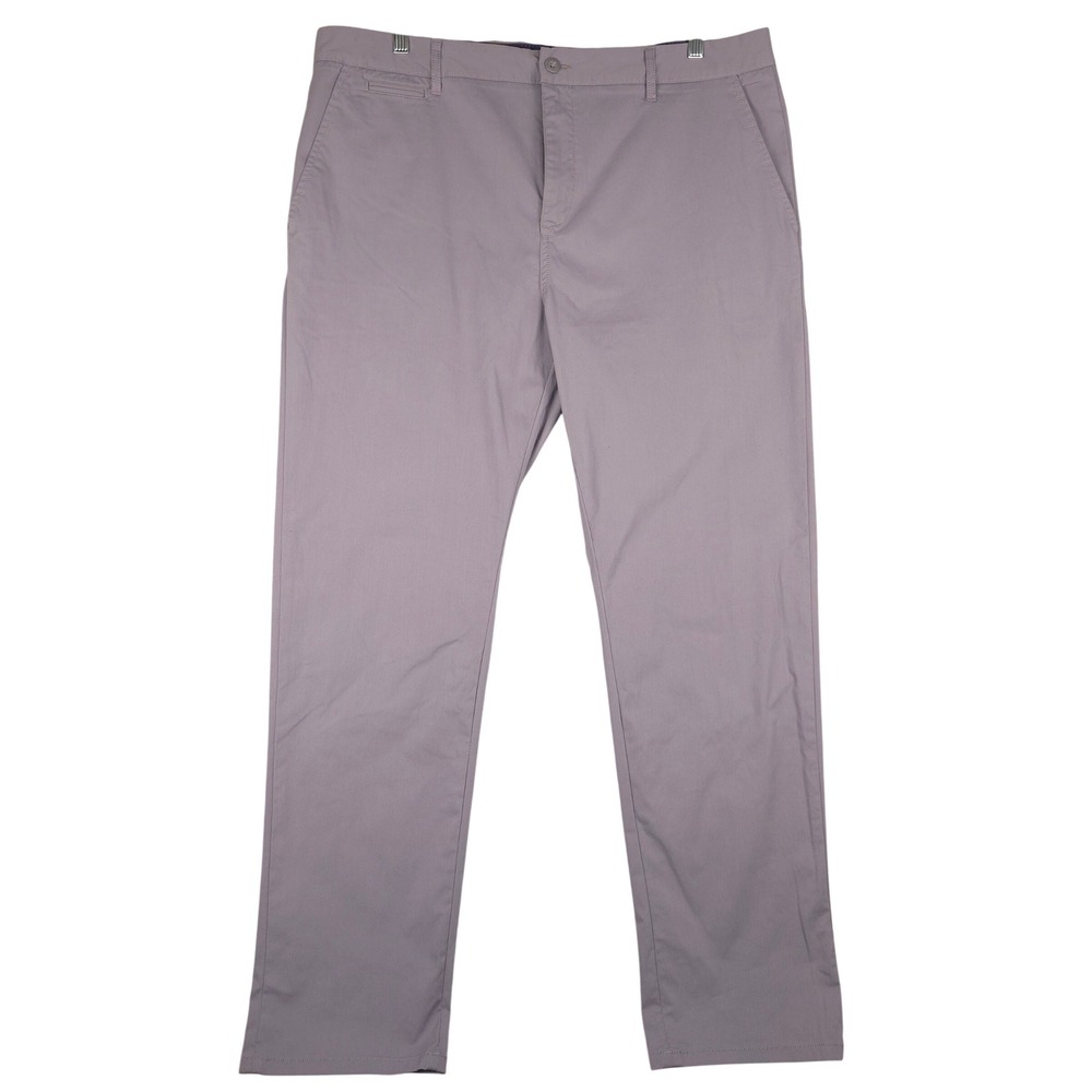 Johnnie-O Mens Prep-Formance Cloudbreak Gray Pants Relaxed Fit Lightweight 40x32